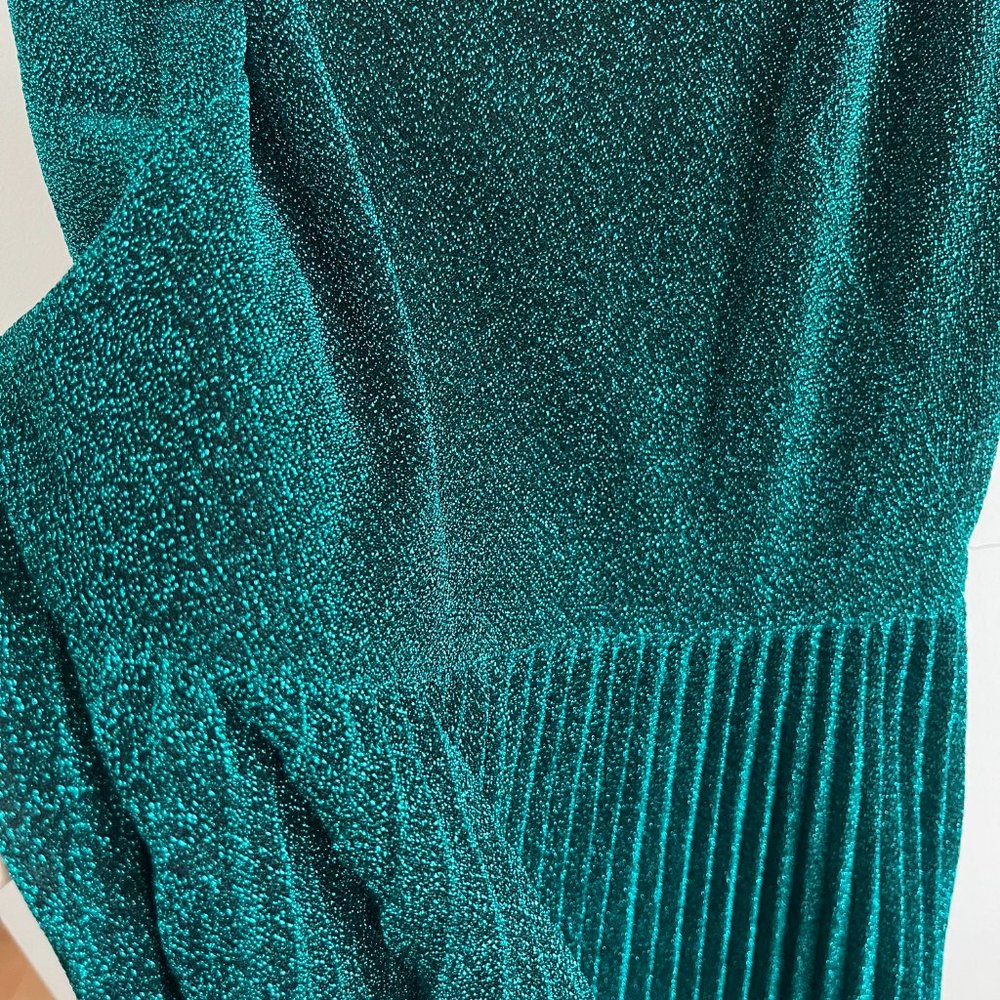 Whistles Regina Pleated Sparkle Dress - Picture 4 of 11